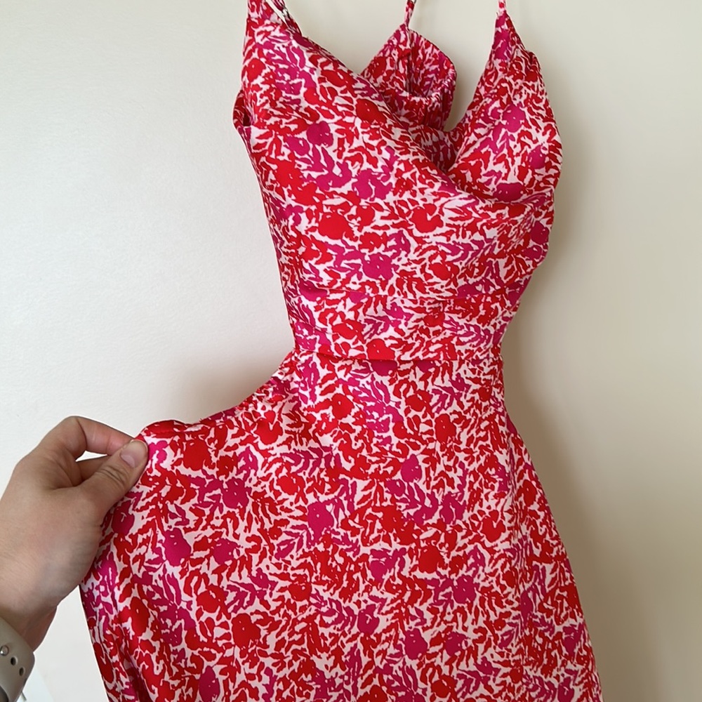 ASTR the label Colette Floral Stain Cut Out Dress